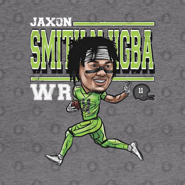 Jaxon Smith-Njigba Seattle Cartoon by danlintonpro